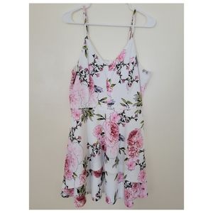 Juniors' Speechless Shiny V-Neck Skater Dress